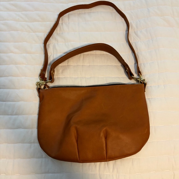 Clare V. Chic Tan Leather Hobo Bag-Moyen Messenger Bag - Picture 8 of 10